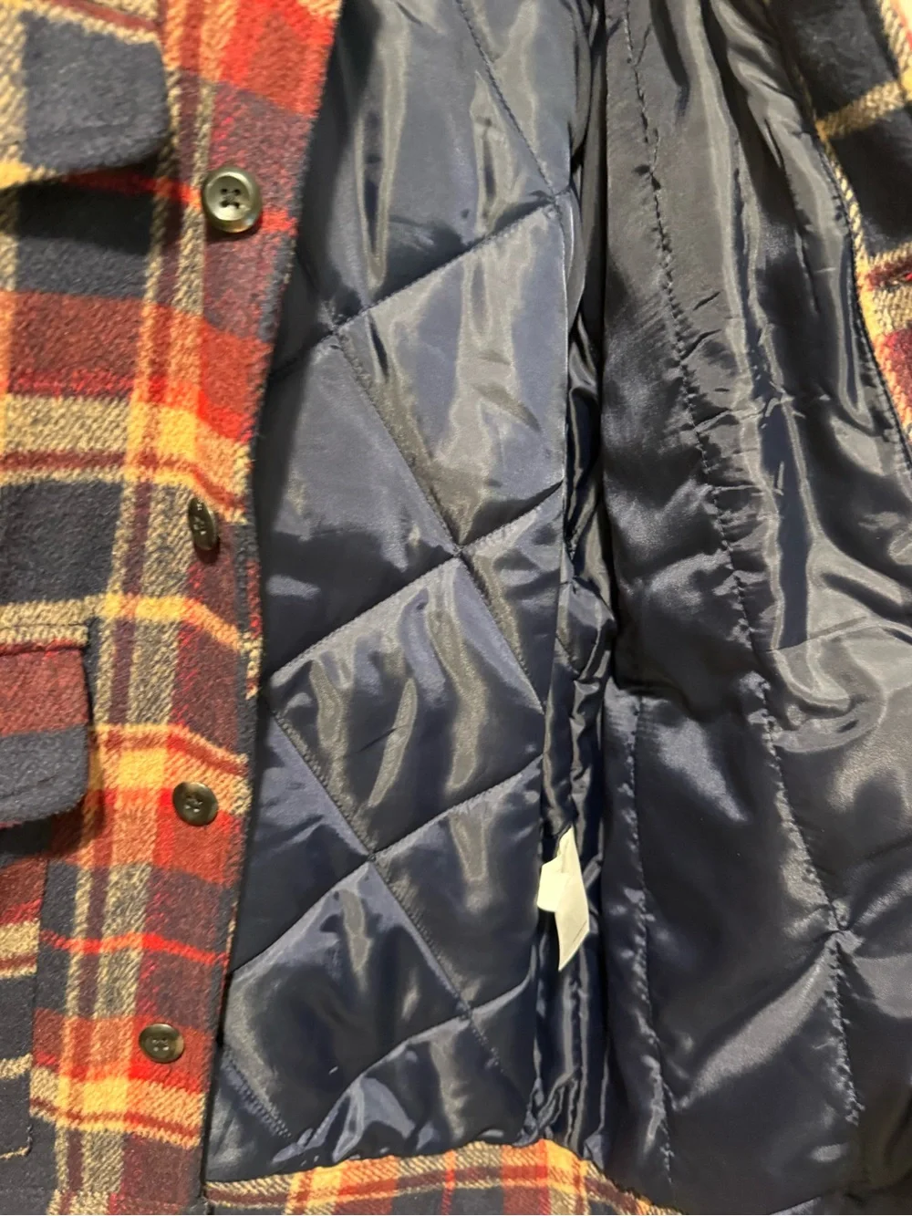 Banana Republic Plaid Wool Blend Sherpa Collar Jacket Men’s Medium